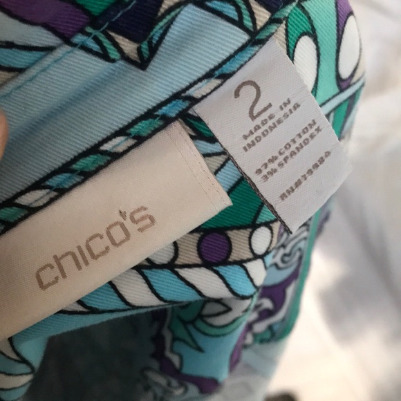 Chico’s colorful jean jacket - Picture 3 of 4